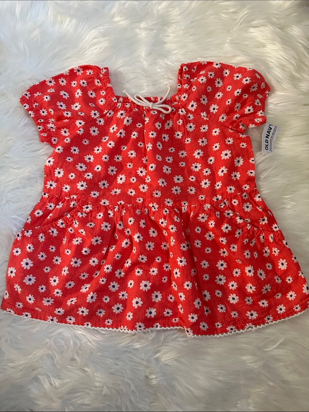 Old Navy Red Daisy Print Toddler Dress